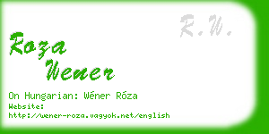 roza wener business card