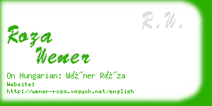 roza wener business card